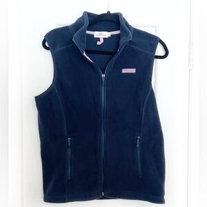 Vineyard Vines Navy Fleece Vest: Small